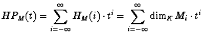 $\displaystyle HP_M(t) = \sum_{i=