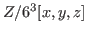 $Z/6^3[x,y,z]$