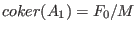 $coker(A_1)=F_0/M$