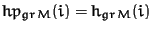 $hp_{gr\,M}(i) = h_{gr\,M}(i)$