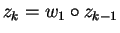 $z_k = w_1 \circ z_{k-1}$