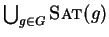 $\bigcup_{g \in G} \mbox{\sc Sat}_{}(g)$