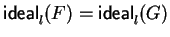 ${\sf ideal}_{l}^{}(F) = {\sf ideal}_{l}^{}(G)$