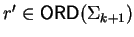 $r' \in{\sf ORD}\/(\Sigma_{k+1})$