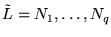 $\tilde{L}=N_1, \ldots ,N_q$