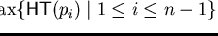 $t = \max \{ {\sf HT}(p_i) \mid 1 \leq i \leq n-1 \}$