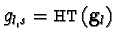 $g_{l,s} = {\sf HT}({\bf g}_l)$