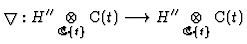 $\displaystyle \bigtriangledown : H^{\prime\prime} \underset{{\mathbb{C}}\{t\}}{...
...tarrow
H^{\prime\prime} \underset{{\mathbb{C}}\{t\}}{\otimes} {\mathbb{C}}(t)
$