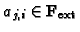 $ a_{j,i}\in \mathbf{F}_{\text{ext}}$