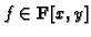 $ f\in \mathbf{F}[x,y]$