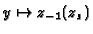 $ y\mapsto z_{-1}(z_s)$